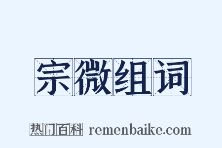 宗微组词是什么意思的图片